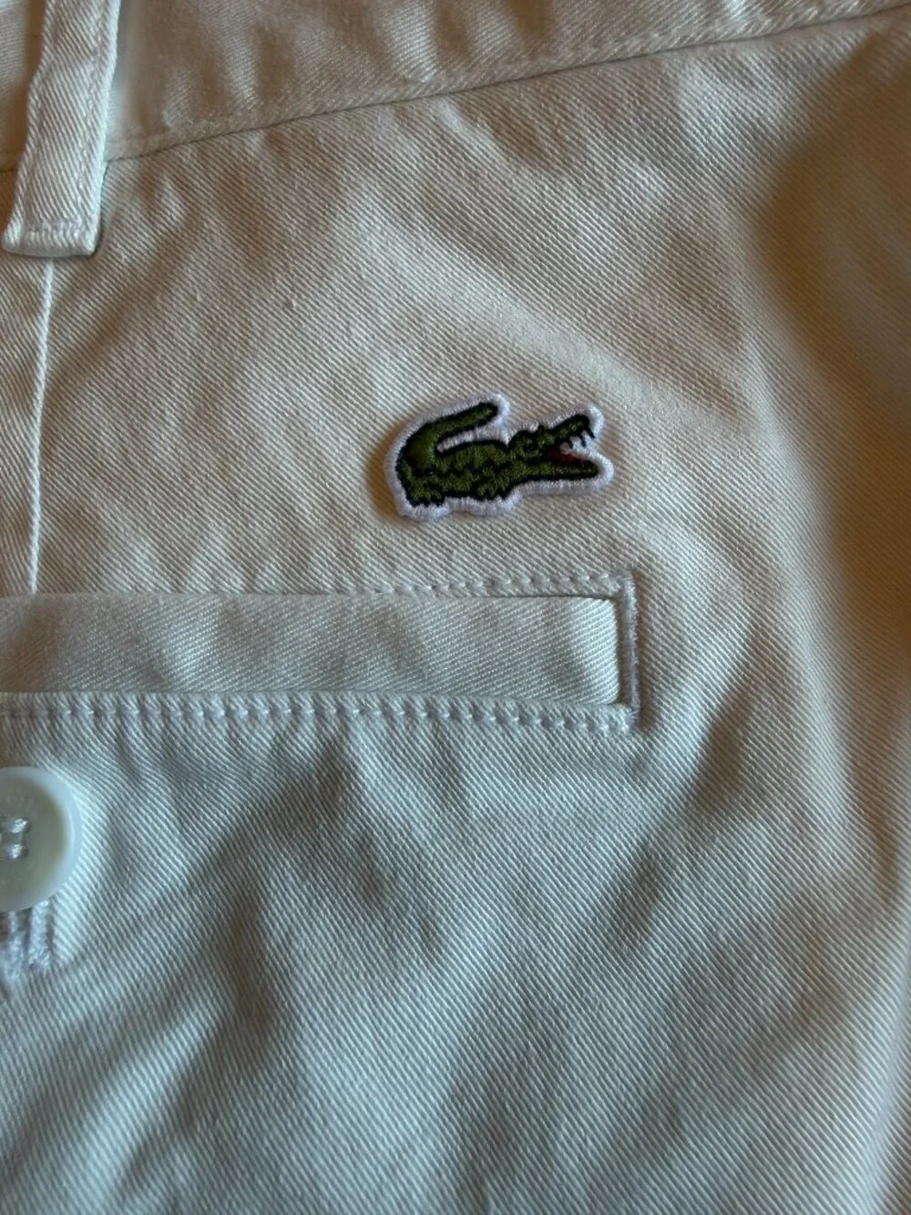 Lacoste Shorts White Slim Fit US 36 Cotton